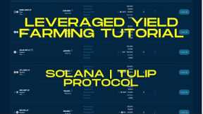 Leveraged Yield Farming Tutorial | Tulip Protocol on Solana