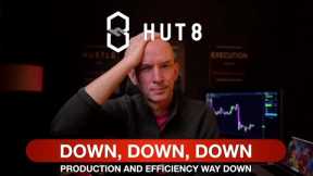 BITCOIN, MARKET, MINERS ALL DOWN TODAY. HUT 8 DOWN ON BTC PRODUCTION AND EFFICIENCY FOR NOVEMBER!