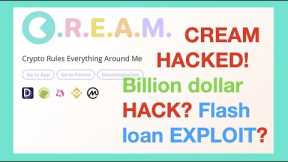Cream (CREAM) MASSIVE Hack! Billions Moved? Flash Attack?