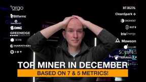 BEST Bitcoin Miner In December! Based On 5 & 7 Metrics. Greenidge SEC Filing! Bitcoin & Miners Down!