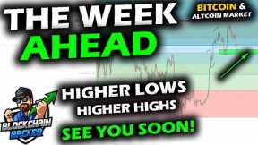 LOOKING AHEAD as Bitcoin Price Chart at HIGHER LOW, Altcoin Market Structure, Weekly Outlook