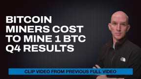Bitcoin Miners Cost To Mine 1 BTC - Q4 Results (CLIP)