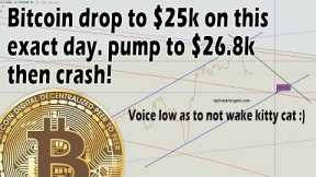 Bitcoin drop to $25k on this exact day, pump to $26.8k then crash!