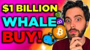 WHALE ALERT: $1 Billion Bitcoin REVEALED! PEPE is OVER!? (Crypto News)