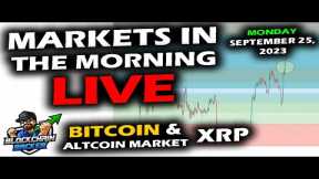 MARKETS in the MORNING, 9/25/2023, Bitcoin Stumbles, Altcoins Stable, Stock Market Down, DXY LEVEL