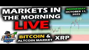 MARKETS in the MORNING, 10/11/2023, Bitcoin's Time, Stocks Up, Bitcoin and Altcoins Down, DXY 105