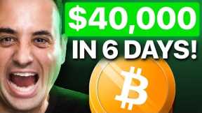 Bitcoin Could Hit $40K In 6 Days! (Breakout Happening NOW)