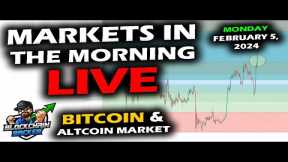 MARKETS in the MORNING, 2/5/2024, Bitcoin $43,400, Altcoins on the Move, DXY 104, Fed Cools Hopes