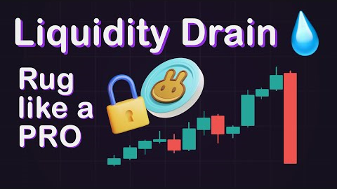Liquidity Drainer token | Rug Pull with locked LP-tokens