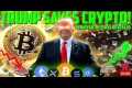 BITCOIN LIVE : TRUMP SAVED BTC AND