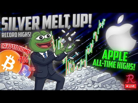 BITCOIN LIVE : CRYPTO DUMP, SILVER MELTUP ATH, AAPL ALL TIME HIGHS, JP YIELDS WTF
