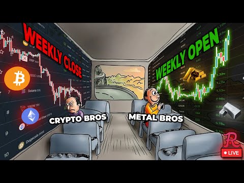 SILVER LIVE : BTC SELL OFF, CRYPTO REKT, GOLD ATH!! WEEKLY CLOSE