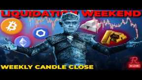 CRYPTO MELTDOWN LIVE! WEEKLY CANDLE CLOSE INCOMING. METALS REOPEN