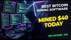 My results after testing Bitcoin mining software for 2026 — mined $40 today
